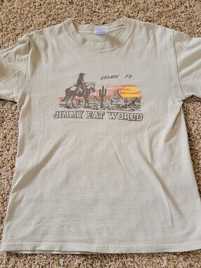 Vintage Jimmy Eat World T Shirt 2002 Mens Small Escape to Jimmy Eat World!